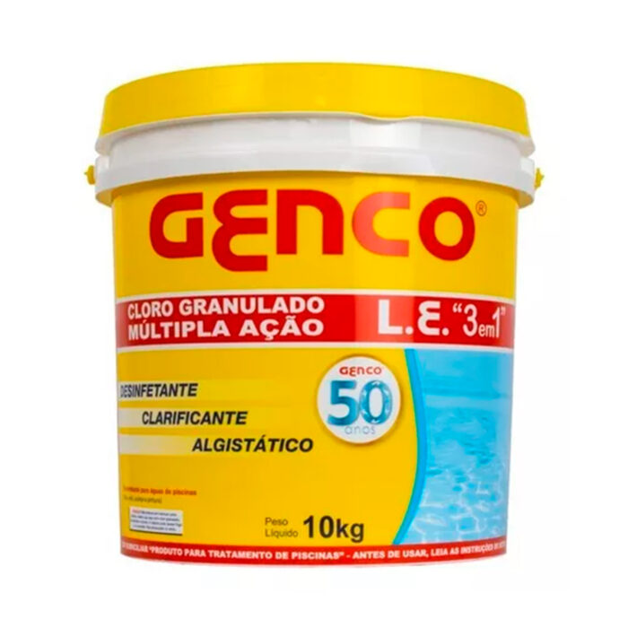 CLORO GRANULADO MÚLTIPLA AÇÃO 10KG - GENCO